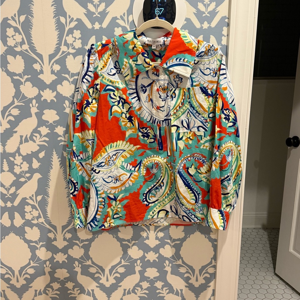 HUNTER BELL Vibrant Multicolor Paisley Kids Blouse